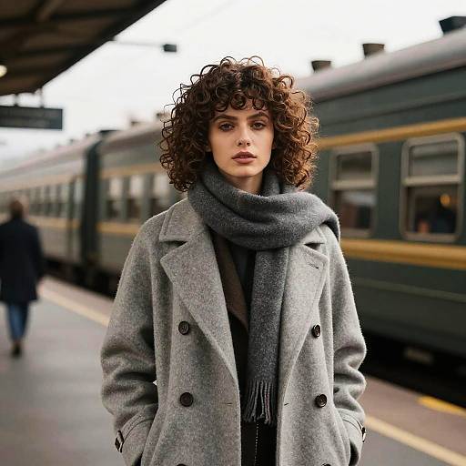 Curly Fringe Fashion Model Shoot