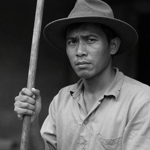 Moody Portrait of a Concerned Man