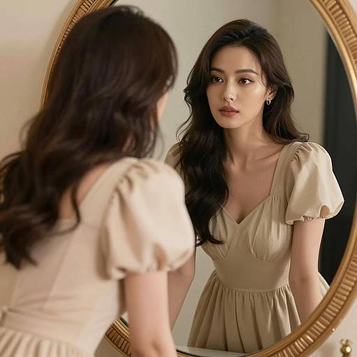 Serious Reflection in a Soft Glow