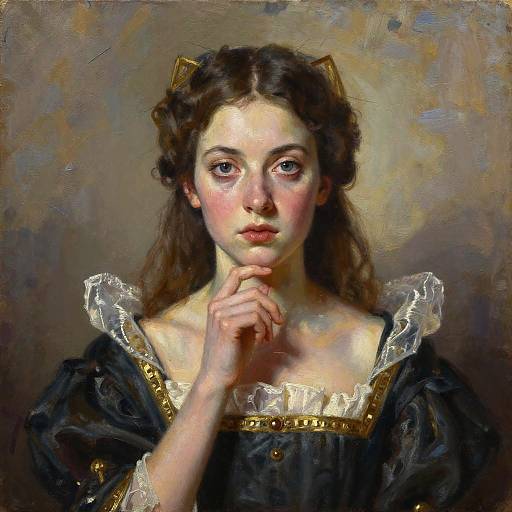 Realistic Queen Philosopher Portrait