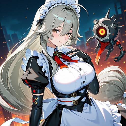 Illustration of Alexandrina sebastiane, zenless zone zero in the style of Rotte (1109)