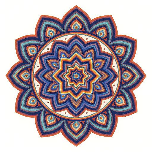 Intricate AI-Generated Digital Mandala