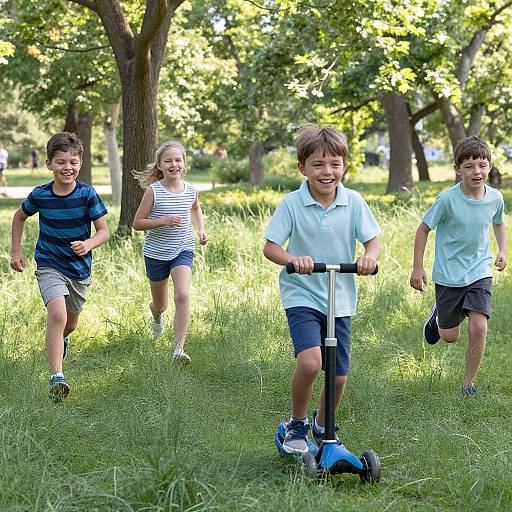 Vibrant Outdoor Kids Playing Scene