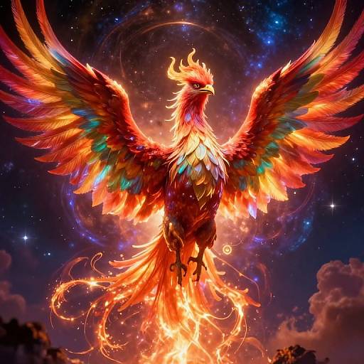Celestial Phoenix Ascending Dreamscape