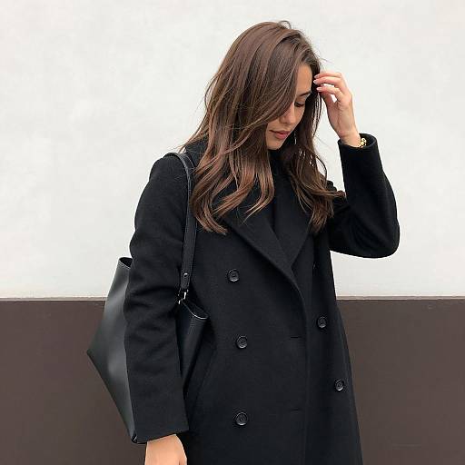 Elegant Woman Posing Against a Wall