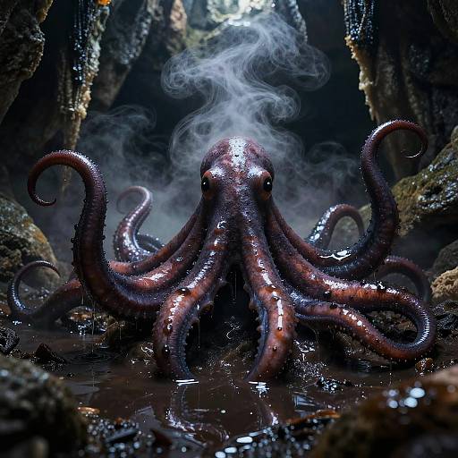 Octopus in Steamy Cave