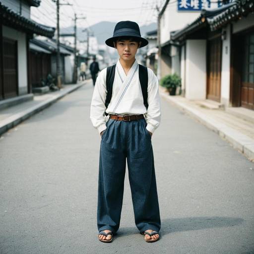 Realistic Korean Style Male Costume Outdoor