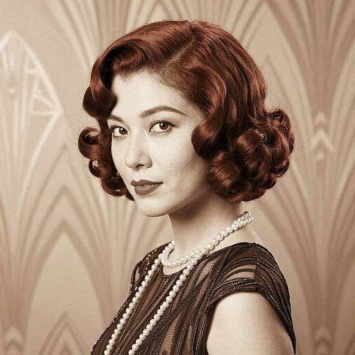 Vintage 1920s Red Bob Hairstyle