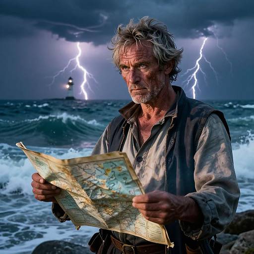 Resilient Sailor Double Exposure Portrait