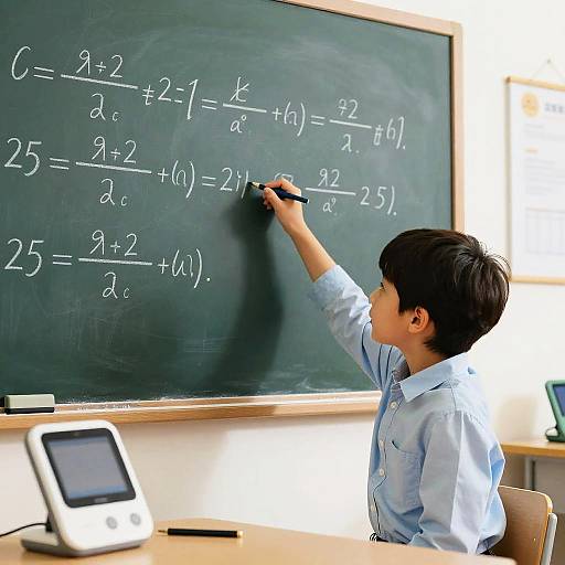 Intelligent Child Solving Maths in Futuristic Classroom