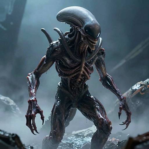 Nightmarish Alien Shapeshifter in Ice