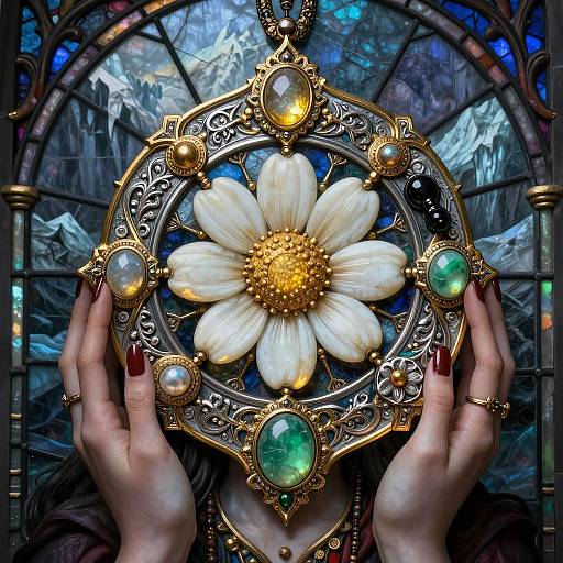 Intricate Gothic Amulet of Daisy Deborah