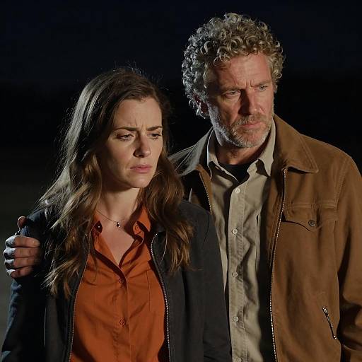 Concerned Couple at Night