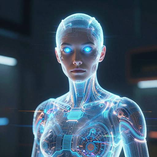 Cinematic Cyberpunk Cortana Hologram