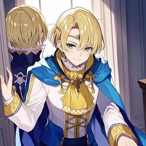 Illustration of Alfred (fire emblem), fire emblem in the style of Shugao