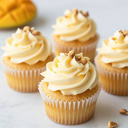 Cashew Cupcakes with Mango Frosting