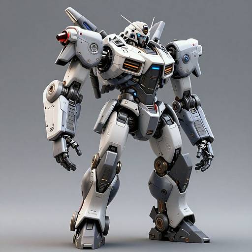 Futuristic Cyberpunk Mech 3D Render