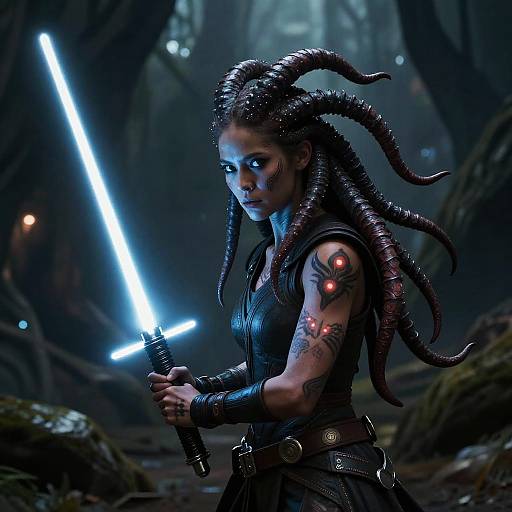 Star Wars Alien Girl with Tentacle Hair