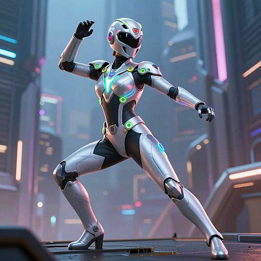 Natalie Portman in Futuristic Power Ranger Suit