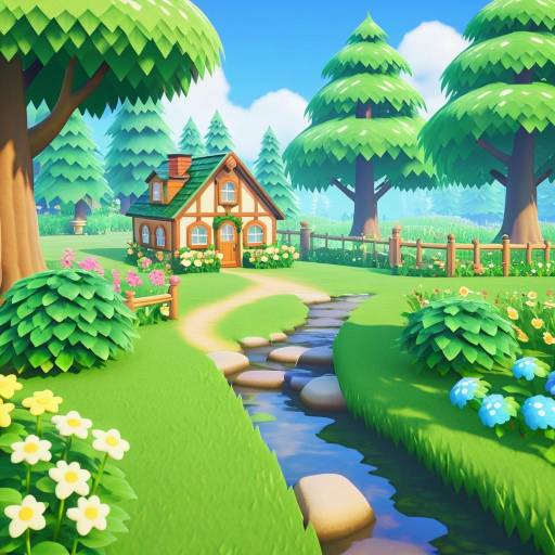 Charming Cottagecore Animal Crossing Scene