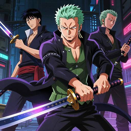 Cyberpunk Zoro Anime Redesign