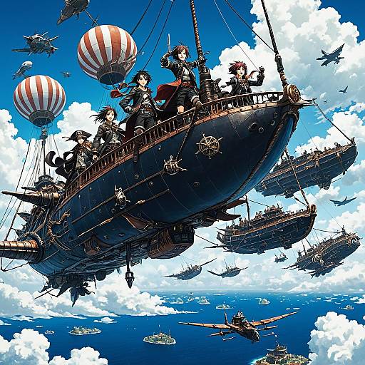 Dynamic Sky Pirates in Epic Airborne Action