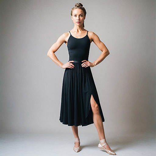 Elegant Ballet Dancer in Studio Setting Elegant Ballet Dancer in Studio Setting