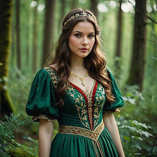 Medieval Fantasy Woman in Forest