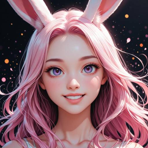 Joyful Cartoon Rabbit in Vibrant Colors