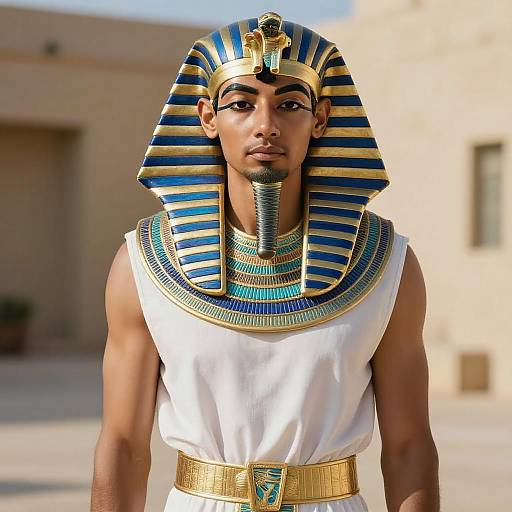 Man in Ancient Egyptian Pharaoh Costume