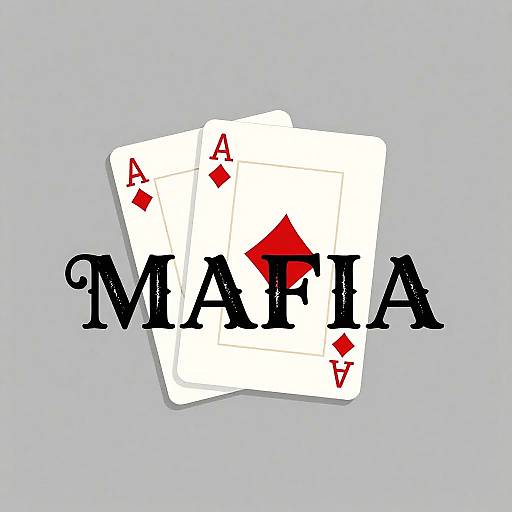 Minimalist Mafia Game Logo Design