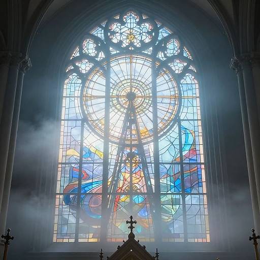 Ethereal Cathedral with Time Wheel