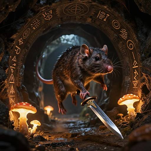 Rat Shifter DnD Rogue in Sewer