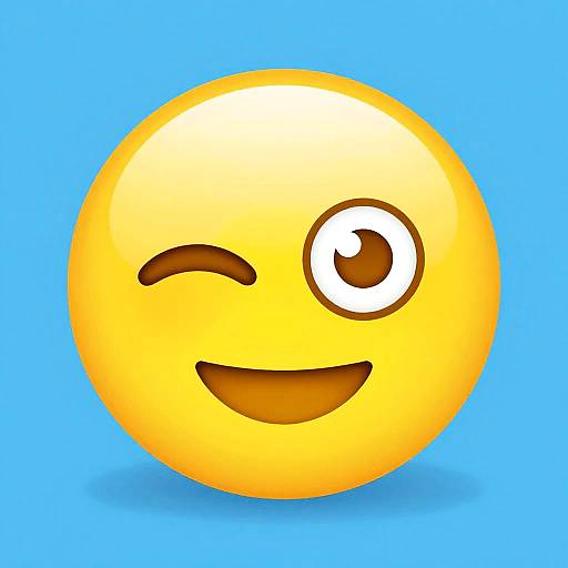 Playful Wink-Smirk Emoji Design