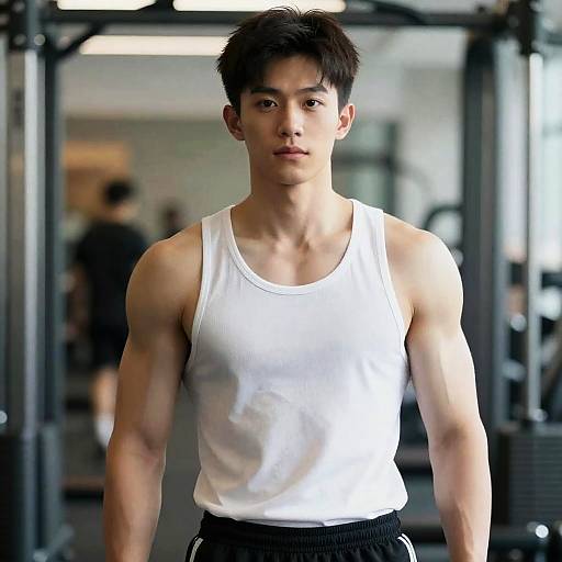 Yangyang Photorealistic Gym Bust Portrait