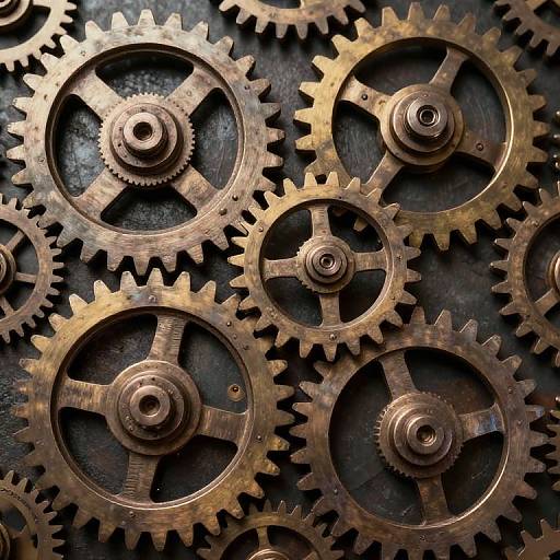 Steampunk Mechanical Gears Visualization