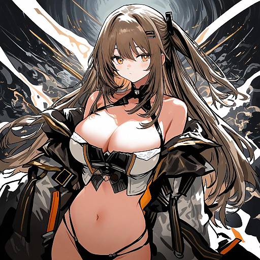 Illustration of K2 (girls' frontline), girls' frontline in the style of Shima (wansyon144)