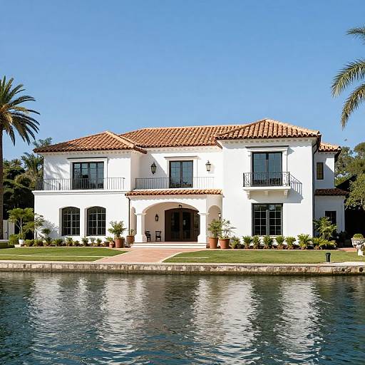 Spanish Style Lakefront Mansion