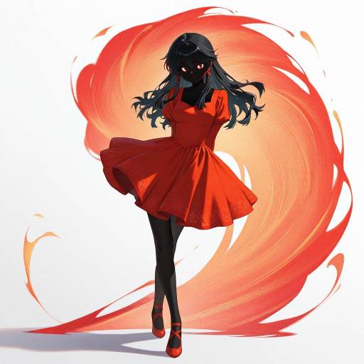 Playful Elegance in a Red Dress Playful Elegance in a Red Dress