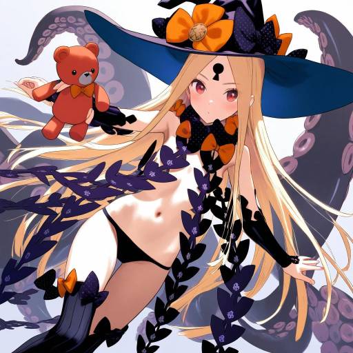 Illustration of Abigail williams (second ascension) (fate), fate/grand order in the style of Kawakami rokkaku