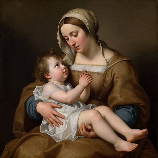 Ingres-Inspired Tender Maternal Scene