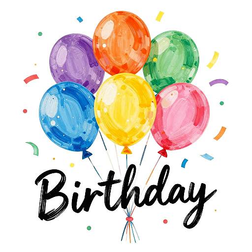 Vibrant Abstract Birthday Art