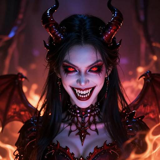Demonic Succubus with Ahegao Expression