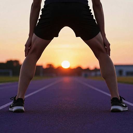 Dramatic Sunset Run Stance