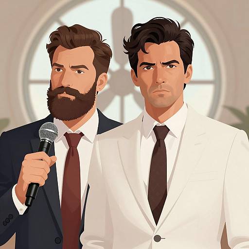 Tension in a Microphone Duel Scene