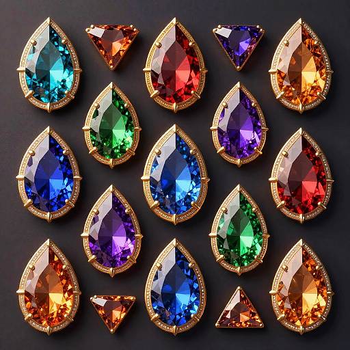 Vibrant Fantasy Jewel Collage