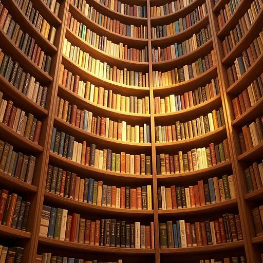 Enchanted 3D Library at Golden Hour