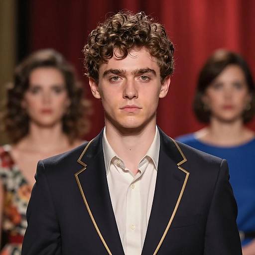 Serious Young Man in Elegant Suit