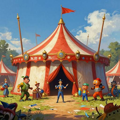 Vibrant Circus Digital Illustration