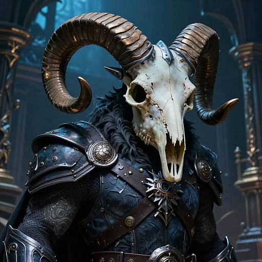 D&D Frost Giant with Ram Skull Helmet